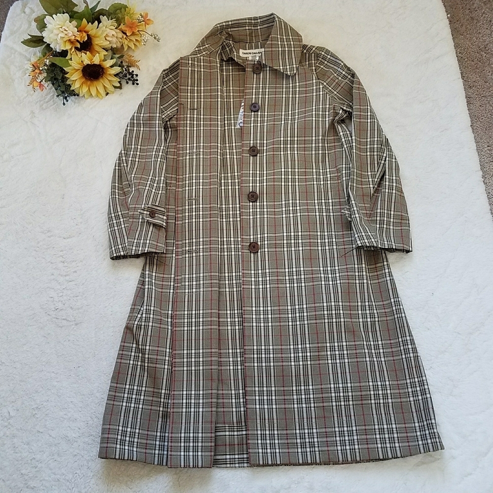 Caron Callahan Plaid Trench Coat — image 5 of 8